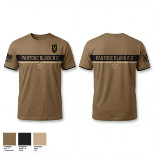 Old School Cotton Feel Shirt, DET 5, B Co RRC, National Guard, Teamtime, Team time, sublimation, custom sports apparel, team uniforms, spirit wear, spiritwear, sports uniforms, custom shirts, team store, custom team store, fundraiser sports, apparel fundraiser