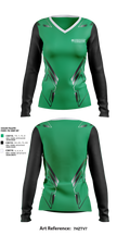 Rally Point Volleyball 56169169 Women's Long Sleeve V-neck Shirt - 1