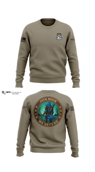Crew Neck Sweatshirt, 24TH MDSB, Army, Teamtime, Team time, sublimation, custom sports apparel, team uniforms, spirit wear, spiritwear, sports uniforms, custom shirts, team store, custom team store, fundraiser sports, apparel fundraiser
