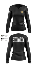 Travis County Sheriff 88569782 Women's Long Sleeve V-neck Shirt - 100