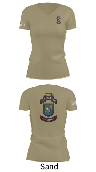 Womens Short Sleeve Vneck Shirt, 3rd/75th Ranger Regiment, , Teamtime, Team time, sublimation, custom sports apparel, team uniforms, spirit wear, spiritwear, sports uniforms, custom shirts, team store, custom team store, fundraiser sports, apparel fundraiser