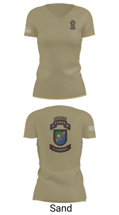 3rd/75th Ranger Regiment 63467571 Women's Short Sleeve V-neck Shirt - 88