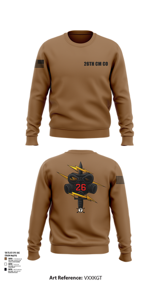 Crew Neck Sweatshirt, 26th CM Co, , Teamtime, Team time, sublimation, custom sports apparel, team uniforms, spirit wear, spiritwear, sports uniforms, custom shirts, team store, custom team store, fundraiser sports, apparel fundraiser