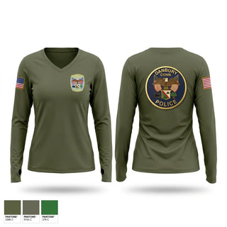 Womens Long Sleeve Vneck Shirt, Danbury Police, Police, Teamtime, Team time, sublimation, custom sports apparel, team uniforms, spirit wear, spiritwear, sports uniforms, custom shirts, team store, custom team store, fundraiser sports, apparel fundraiser
