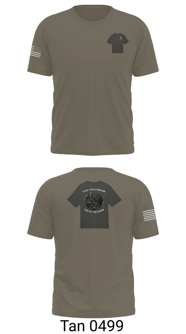 Old School Cotton Feel Shirt, A Co. 11th Cyber Warfare BN, Army, Teamtime, Team time, sublimation, custom sports apparel, team uniforms, spirit wear, spiritwear, sports uniforms, custom shirts, team store, custom team store, fundraiser sports, apparel fundraiser