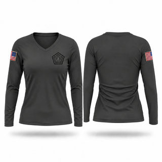 Womens Long Sleeve Vneck Shirt, VSP, EPD, Police, Teamtime, Team time, sublimation, custom sports apparel, team uniforms, spirit wear, spiritwear, sports uniforms, custom shirts, team store, custom team store, fundraiser sports, apparel fundraiser