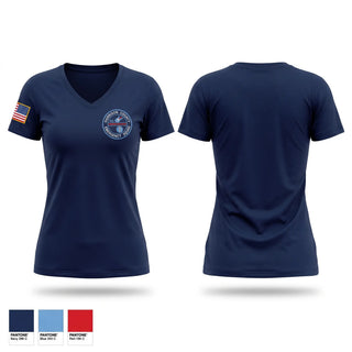 Womens Short Sleeve Vneck Shirt, Harrison County Emergency Squad, EMS/EMT, Teamtime, Team time, sublimation, custom sports apparel, team uniforms, spirit wear, spiritwear, sports uniforms, custom shirts, team store, custom team store, fundraiser sports, apparel fundraiser