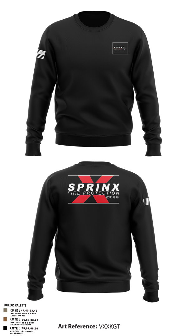 Crew Neck Sweatshirt, SPRINX FIRE PROTECTION, , Teamtime, Team time, sublimation, custom sports apparel, team uniforms, spirit wear, spiritwear, sports uniforms, custom shirts, team store, custom team store, fundraiser sports, apparel fundraiser