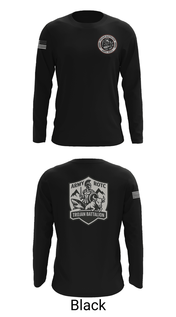 Long Sleeve Performance Shirt, Trojan Battalion, Army, Teamtime, Team time, sublimation, custom sports apparel, team uniforms, spirit wear, spiritwear, sports uniforms, custom shirts, team store, custom team store, fundraiser sports, apparel fundraiser
