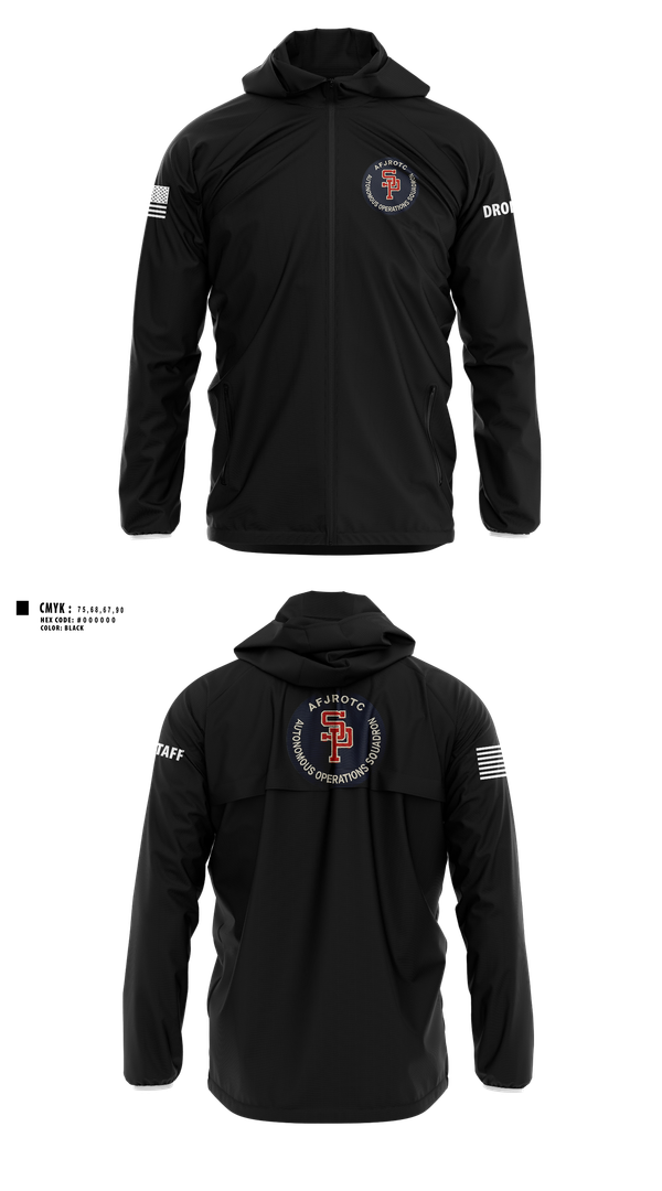 Windbreaker, AFJROTC MS-081 DRONE TEAM, , Teamtime, Team time, sublimation, custom sports apparel, team uniforms, spirit wear, spiritwear, sports uniforms, custom shirts, team store, custom team store, fundraiser sports, apparel fundraiser