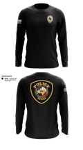 Crockett Police Department 97881074 Long Sleeve Performance Shirt - 1