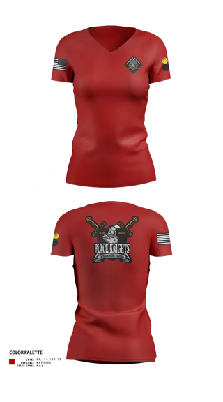 Womens Short Sleeve Vneck Shirt, B Co 832nd OD BN, , Teamtime, Team time, sublimation, custom sports apparel, team uniforms, spirit wear, spiritwear, sports uniforms, custom shirts, team store, custom team store, fundraiser sports, apparel fundraiser