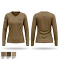 D/2-43 Women's Long Sleeve V-neck Shirt - 1