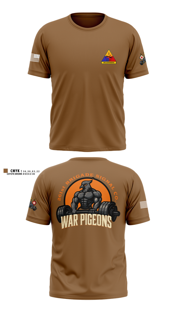 Old School Cotton Feel Shirt, 261st War Pigeons, Army, Teamtime, Team time, sublimation, custom sports apparel, team uniforms, spirit wear, spiritwear, sports uniforms, custom shirts, team store, custom team store, fundraiser sports, apparel fundraiser