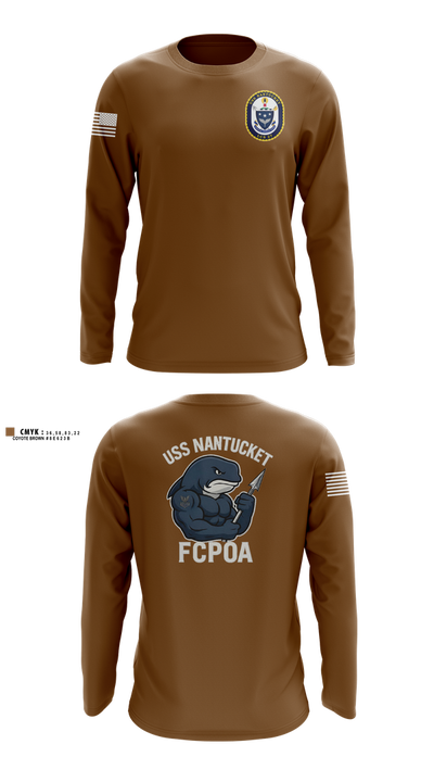 USS NANTUCKET LCS 27 Long Sleeve Performance Shirt 6