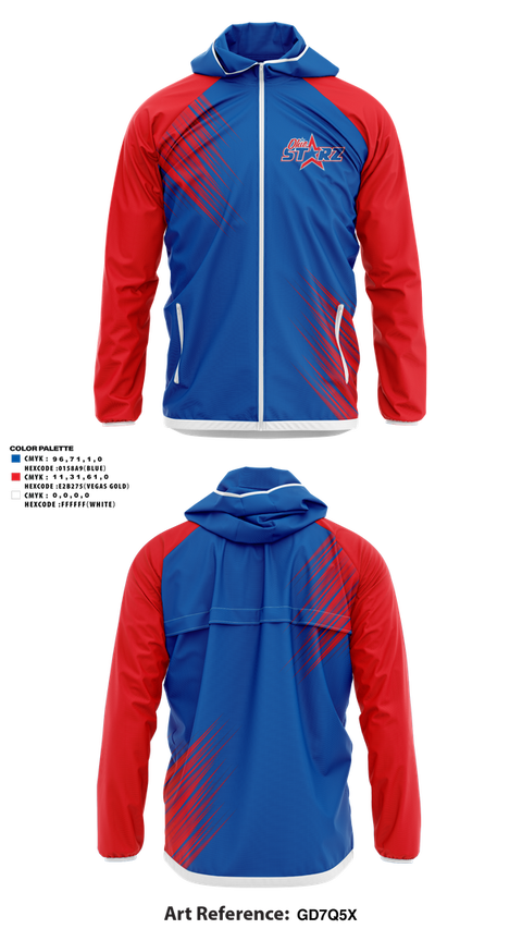 Windbreaker, The Ohio Starz 8u, Softball, Teamtime, Team time, sublimation, custom sports apparel, team uniforms, spirit wear, spiritwear, sports uniforms, custom shirts, team store, custom team store, fundraiser sports, apparel fundraiser