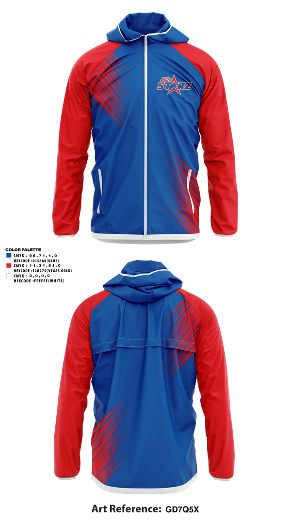 Windbreaker, The Ohio Starz 8u, Softball, Teamtime, Team time, sublimation, custom sports apparel, team uniforms, spirit wear, spiritwear, sports uniforms, custom shirts, team store, custom team store, fundraiser sports, apparel fundraiser