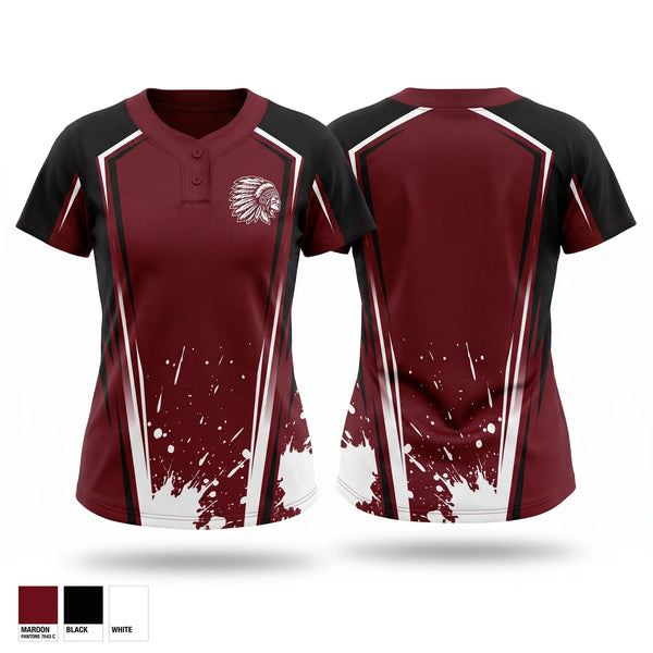 Two Button Softball Jersey, Canal Winchester Indians, Softball, Teamtime, Team time, sublimation, custom sports apparel, team uniforms, spirit wear, spiritwear, sports uniforms, custom shirts, team store, custom team store, fundraiser sports, apparel fundraiser