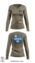 1-17 Infantry Regiment 55887987 Women's Long Sleeve V-neck Shirt - 1