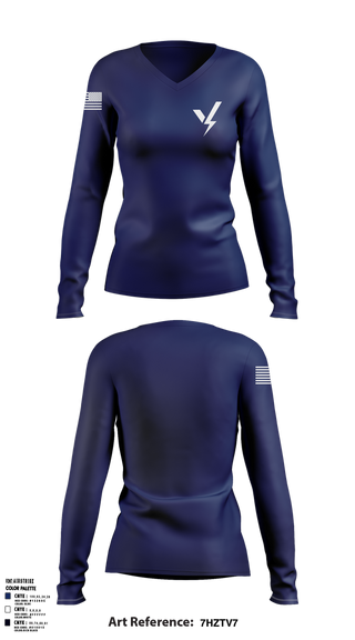 Womens Long Sleeve Vneck Shirt, Hybridsz, , Teamtime, Team time, sublimation, custom sports apparel, team uniforms, spirit wear, spiritwear, sports uniforms, custom shirts, team store, custom team store, fundraiser sports, apparel fundraiser