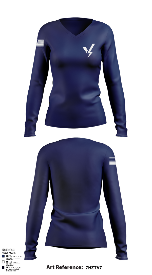Womens Long Sleeve Vneck Shirt, Hybridsz, , Teamtime, Team time, sublimation, custom sports apparel, team uniforms, spirit wear, spiritwear, sports uniforms, custom shirts, team store, custom team store, fundraiser sports, apparel fundraiser