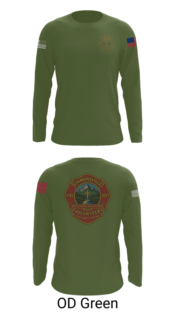Long Sleeve Performance Shirt, Simmonsville VFD, , Teamtime, Team time, sublimation, custom sports apparel, team uniforms, spirit wear, spiritwear, sports uniforms, custom shirts, team store, custom team store, fundraiser sports, apparel fundraiser
