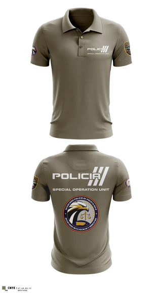 Short Sleeve Performance Polo, Inteligencia criminal, Police, Teamtime, Team time, sublimation, custom sports apparel, team uniforms, spirit wear, spiritwear, sports uniforms, custom shirts, team store, custom team store, fundraiser sports, apparel fundraiser