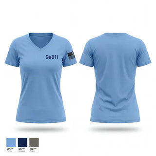 Womens Short Sleeve Vneck Shirt, Ga-911, Air Force, Teamtime, Team time, sublimation, custom sports apparel, team uniforms, spirit wear, spiritwear, sports uniforms, custom shirts, team store, custom team store, fundraiser sports, apparel fundraiser
