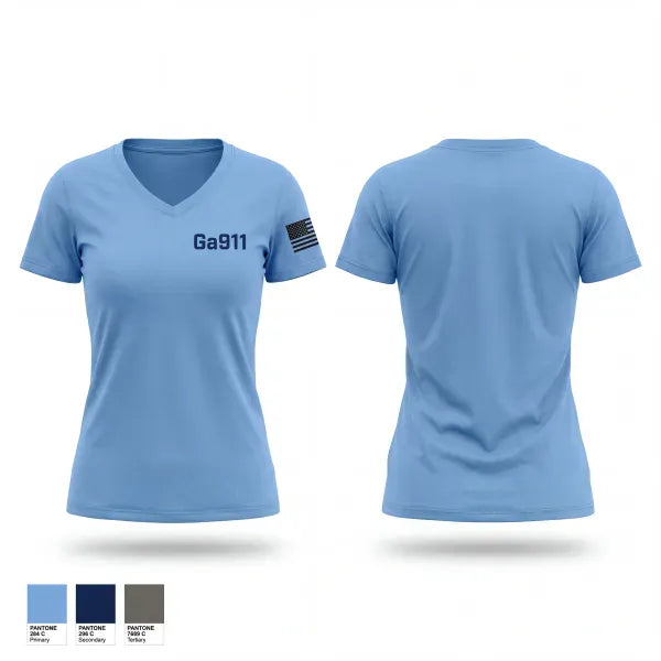 Womens Short Sleeve Vneck Shirt, Ga-911, Air Force, Teamtime, Team time, sublimation, custom sports apparel, team uniforms, spirit wear, spiritwear, sports uniforms, custom shirts, team store, custom team store, fundraiser sports, apparel fundraiser