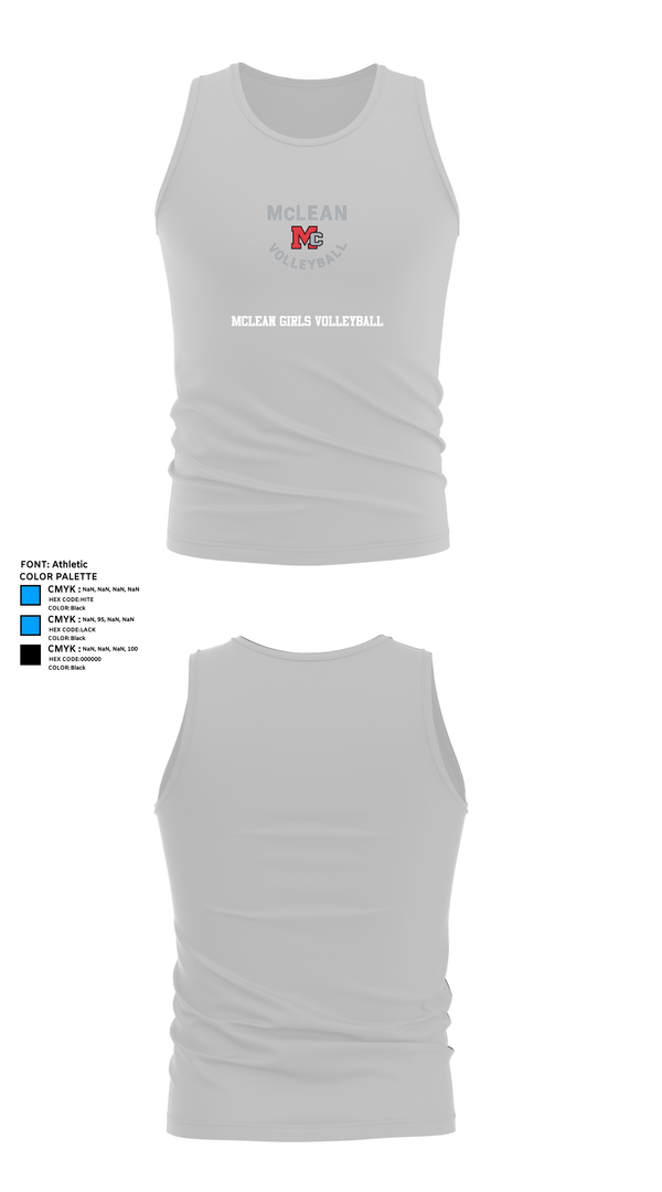Tank Top, McLean Girls Volleyball, Women's Volleyball, Teamtime, Team time, sublimation, custom sports apparel, team uniforms, spirit wear, spiritwear, sports uniforms, custom shirts, team store, custom team store, fundraiser sports, apparel fundraiser