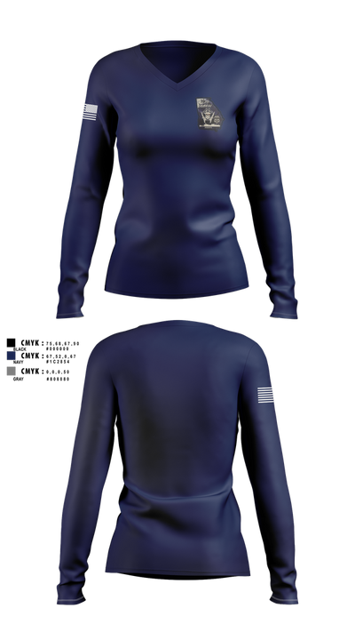 SAV I 38088846 Women's Long Sleeve V-neck Shirt - 101