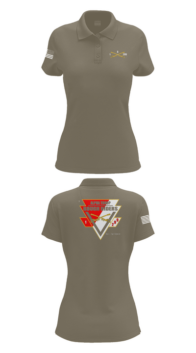 A Troop, 1st squadron-299th Calvary Regiment 70291790 Women's Short Sleeve Performance Polo  - 75