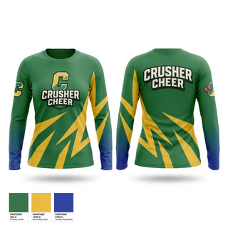 Long Sleeve Performance Shirt, Crushers, Cheer, Teamtime, Team time, sublimation, custom sports apparel, team uniforms, spirit wear, spiritwear, sports uniforms, custom shirts, team store, custom team store, fundraiser sports, apparel fundraiser