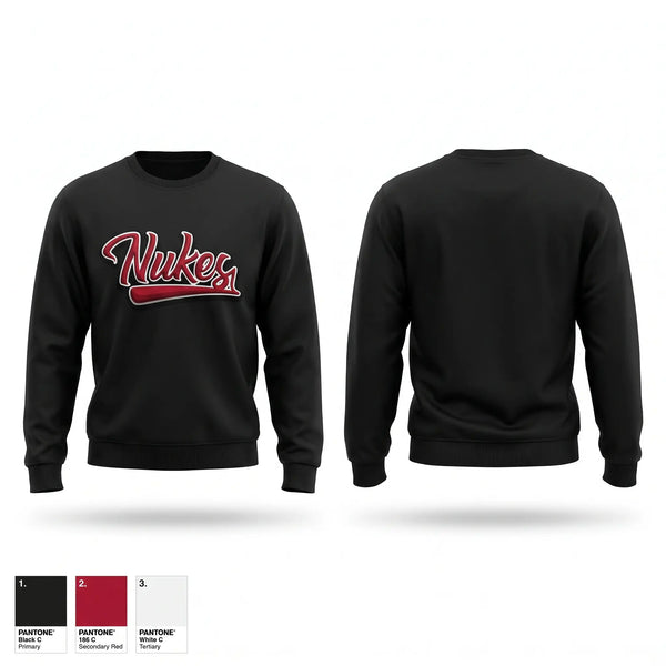 Crew Neck Sweatshirt, Nukes, Baseball, Teamtime, Team time, sublimation, custom sports apparel, team uniforms, spirit wear, spiritwear, sports uniforms, custom shirts, team store, custom team store, fundraiser sports, apparel fundraiser