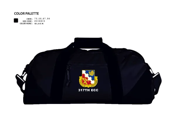 Duffle Bag, 317th ECC, Army, Teamtime, Team time, sublimation, custom sports apparel, team uniforms, spirit wear, spiritwear, sports uniforms, custom shirts, team store, custom team store, fundraiser sports, apparel fundraiser