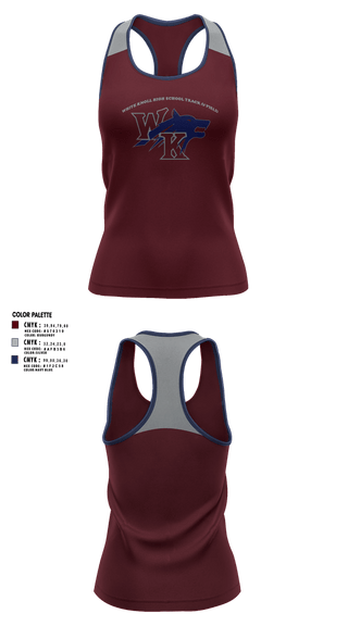 Womens Track Singlet, White Knoll High School Track & Field, Track & Field, Teamtime, Team time, sublimation, custom sports apparel, team uniforms, spirit wear, spiritwear, sports uniforms, custom shirts, team store, custom team store, fundraiser sports, apparel fundraiser
