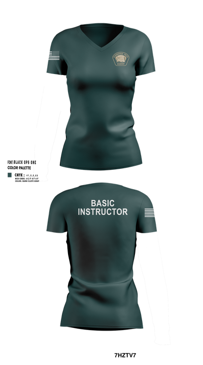 Academy- Basic Unit Women's Short Sleeve V-neck Shirt - 30