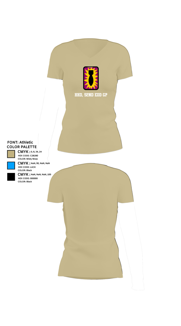 Womens Short Sleeve Vneck Shirt, HHD, 52ND EOD GP, , Teamtime, Team time, sublimation, custom sports apparel, team uniforms, spirit wear, spiritwear, sports uniforms, custom shirts, team store, custom team store, fundraiser sports, apparel fundraiser