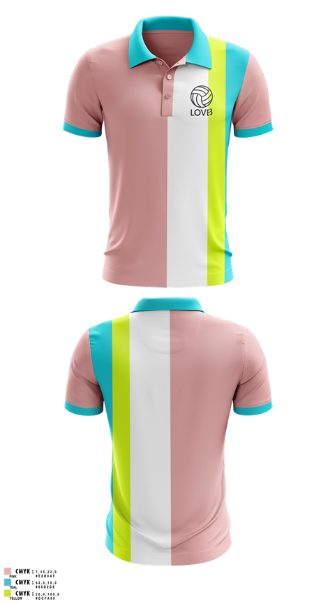 Short Sleeve Performance Polo, LOVB, Women's Volleyball, Teamtime, Team time, sublimation, custom sports apparel, team uniforms, spirit wear, spiritwear, sports uniforms, custom shirts, team store, custom team store, fundraiser sports, apparel fundraiser