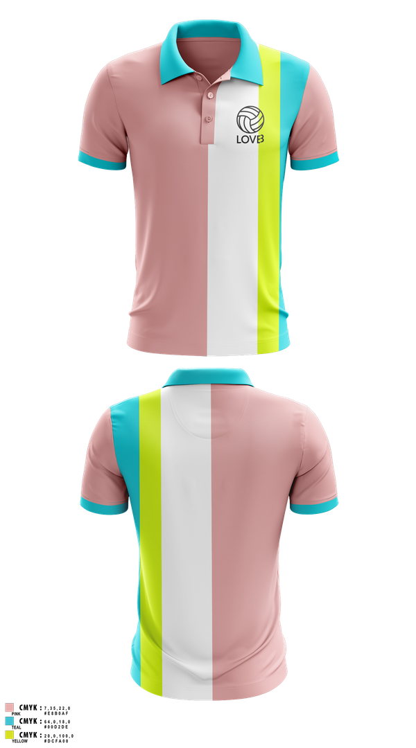Short Sleeve Performance Polo, LOVB, Women's Volleyball, Teamtime, Team time, sublimation, custom sports apparel, team uniforms, spirit wear, spiritwear, sports uniforms, custom shirts, team store, custom team store, fundraiser sports, apparel fundraiser