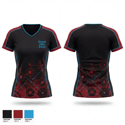 D-real elite boyz 47606971 Women's Short Sleeve V-neck Shirt - 1