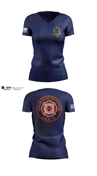 Womens Short Sleeve Vneck Shirt, Bangor fire, Fire Department, Teamtime, Team time, sublimation, custom sports apparel, team uniforms, spirit wear, spiritwear, sports uniforms, custom shirts, team store, custom team store, fundraiser sports, apparel fundraiser