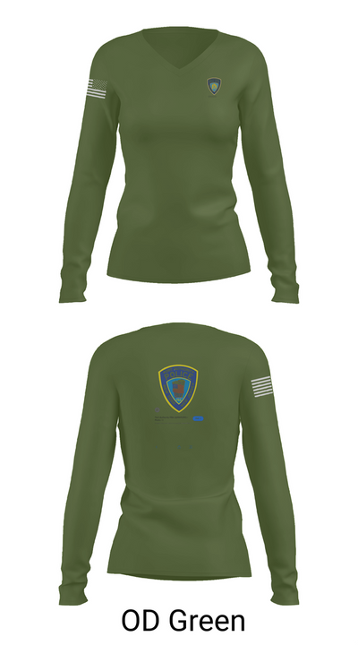 Port Authority Police 67694439 Women's Long Sleeve V-neck Shirt - 54