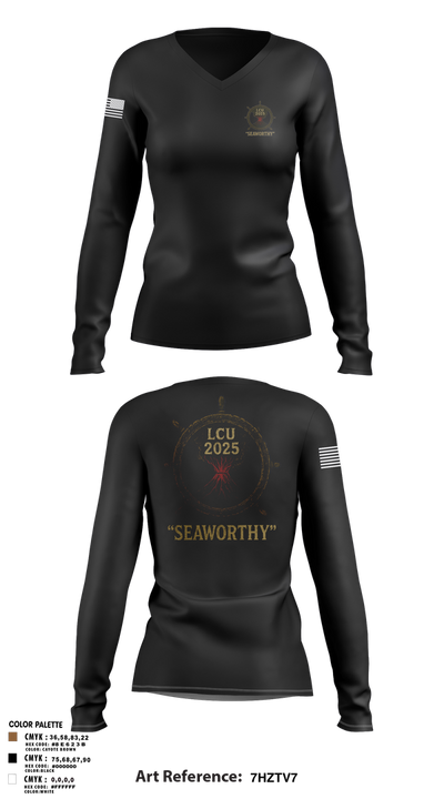 LCU 2025 kings mountain 57455496 Women's Long Sleeve V-neck Shirt - 3