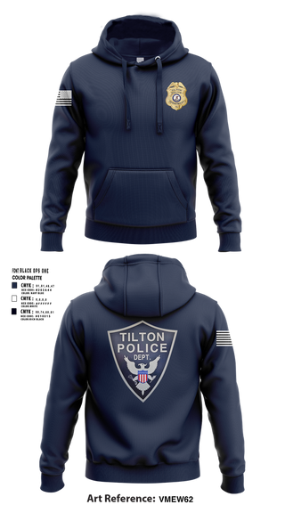 Hoodie, Tilton Police Department, Police, Teamtime, Team time, sublimation, custom sports apparel, team uniforms, spirit wear, spiritwear, sports uniforms, custom shirts, team store, custom team store, fundraiser sports, apparel fundraiser
