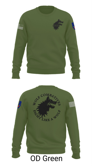 Crew Neck Sweatshirt, Wolf Combatives, Army, Teamtime, Team time, sublimation, custom sports apparel, team uniforms, spirit wear, spiritwear, sports uniforms, custom shirts, team store, custom team store, fundraiser sports, apparel fundraiser