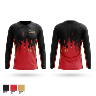 Long Sleeve Performance Shirt, Phoenix Softball, Softball, Teamtime, Team time, sublimation, custom sports apparel, team uniforms, spirit wear, spiritwear, sports uniforms, custom shirts, team store, custom team store, fundraiser sports, apparel fundraiser