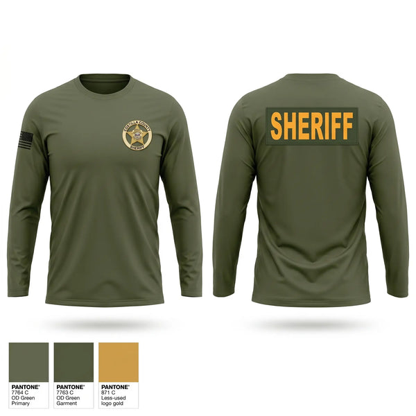 Long Sleeve Performance Shirt, Costilla County Sheriff Office, Police, Teamtime, Team time, sublimation, custom sports apparel, team uniforms, spirit wear, spiritwear, sports uniforms, custom shirts, team store, custom team store, fundraiser sports, apparel fundraiser