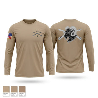 Long Sleeve Performance Shirt, Blacksheep Company, 1-112th Infantry, Army, Teamtime, Team time, sublimation, custom sports apparel, team uniforms, spirit wear, spiritwear, sports uniforms, custom shirts, team store, custom team store, fundraiser sports, apparel fundraiser