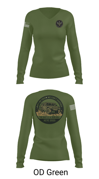 Womens Long Sleeve Vneck Shirt, A 1/111 Field Artillery, , Teamtime, Team time, sublimation, custom sports apparel, team uniforms, spirit wear, spiritwear, sports uniforms, custom shirts, team store, custom team store, fundraiser sports, apparel fundraiser